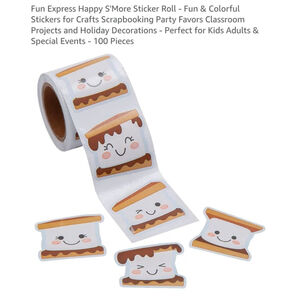 Fun Express‎ S'More Sticker Roll - One Size White Brown